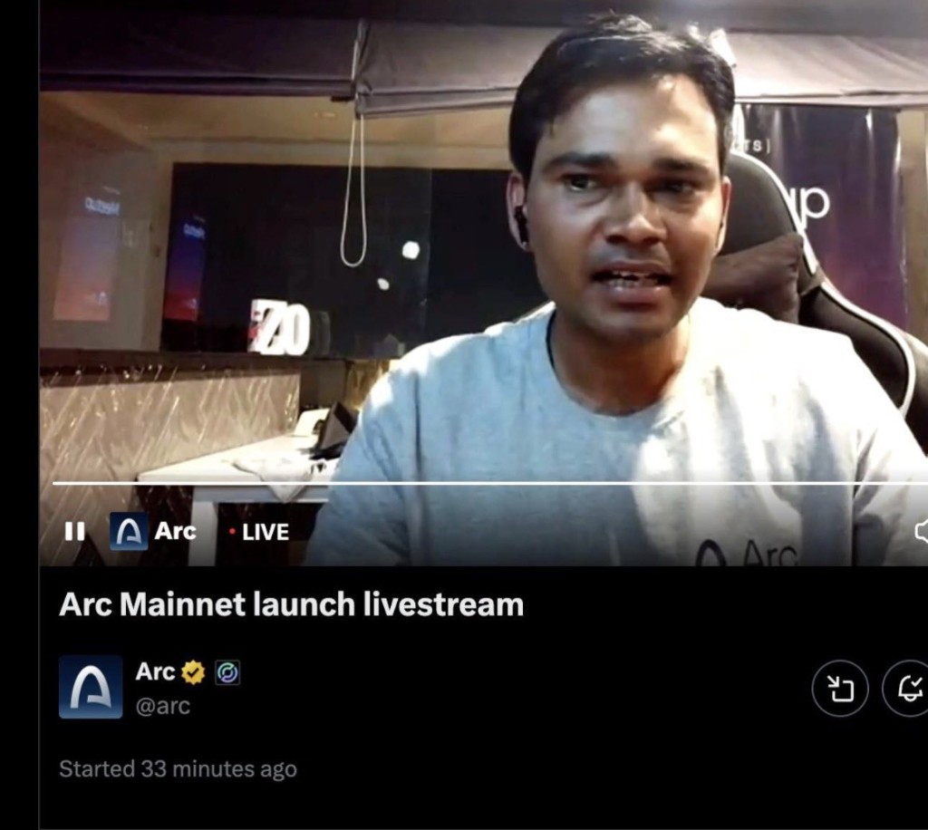 Arc Mainnet launch livestream